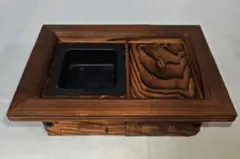 木製灰皿付きデザイン 23cm x 15.5cm