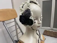 手編み ヘッドドレス