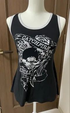d.i.a. メタリックスカルモチーフプリントタンクトップ