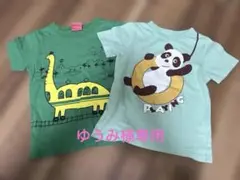 【USED 】OJICO恐竜＆hummingbird パンダTシャツセット100