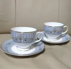【未使用】ウェッジウッド　アレクサンドラ　ティーカップ＆ソーサー　２客セット