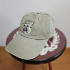 PORT&COMPANY製　フレンチブルドッグ キャップ 刺繍