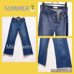Mila Owen ミラオーウェン 裾断ち切りフレアデニムパンツ　美品