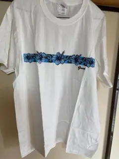 Guam ハイビスカス柄 Tシャツ ホワイト