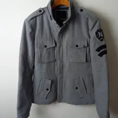 Hurley ミリタリージャケット ワッペン装飾 軽量防寒 M65デザイン