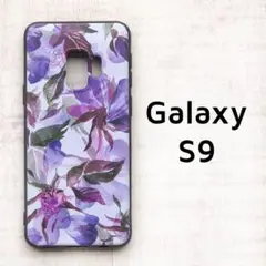 Galaxy S9 紫 花 カバー.