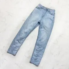 ヤヌーク　High Waist Ruth スリム　デニムパンツ　23 青　1