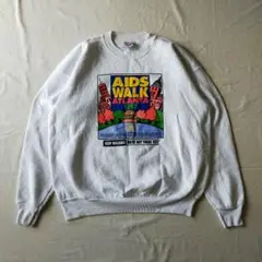 古着　hanes　スウェット　aids walk　90s　チャリティー