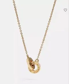 COACH リングデザイン ペンダント ネックレス ゴールド