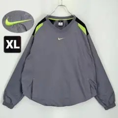 ナイキ/NIKE★プルオーバーナイロンジャケット/ピステ★センター刺繍ロゴ★XL