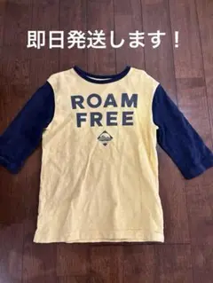 GAP Kids 七分袖Tシャツ 140cm イエロー × ネイビー
