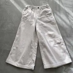 ユニクロ 女の子 コーデュロイ パンツ オフホワイト 140