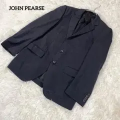 JOHN PEARSE　テーラードジャケット　ストライプ　ネイビー　1825