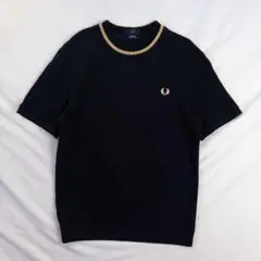 ポルトガル製 FRED PERRY フレッドペリー 鹿の子 刺繍 リブ Tシャツ