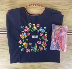 FEILER 花と鳥の刺繍 体操服袋
