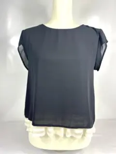 URBAN RESEARCH フリル裾トップス ブラック