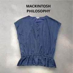 美品【 マッキントッシュ フィロソフィー】フレンチスリーブペプラムカットソー