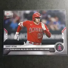 大谷翔平 2021 Topps Now AL初の45本、22盗塁、100得点達成