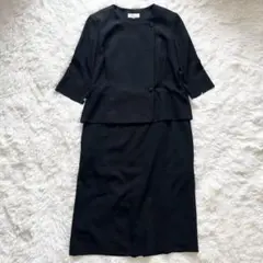 美品 ジュリアン フォーマルスーツ 礼服 冠婚葬祭 葬式 黒 ワンピース 17号