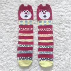 ♡JAM♡JAMING ふわふわしましまハイソックス　sizeＳ　12〜14