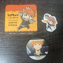 ハイキュー!! SHOYO HINATA コースター・ステッカー・缶バッジセット
