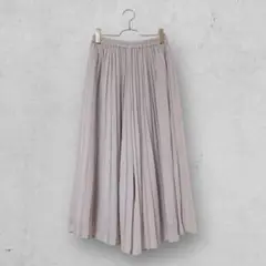 z1321【シネマクラブ】プリーツロングスカート　ミモレ丈　フレア　ウエストゴム