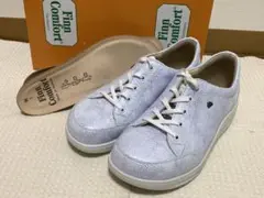 ドイツ製中敷き付きレディースフィンコンフォートレザースニーカー24.5cm
