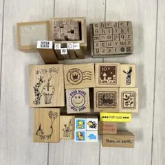 スタンプセット アルファベット 数字 イラスト 動物