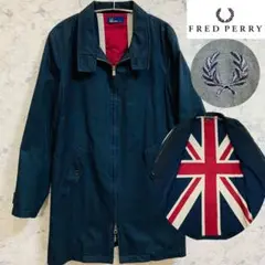 【希少】フレッドペリー ユニオンジャック ハリントンマックコート M ネイビー 2025年最新】fred harrington mac perry コート フレッドペリー