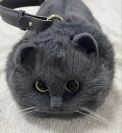 リアル猫バッグ グレー 猫バッグ ブリティッシュショートヘア