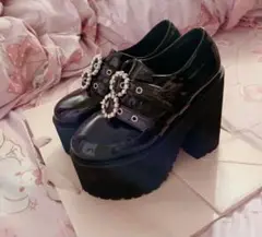 bubblesダブルバックル厚底シューズ