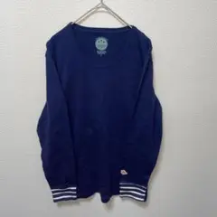 PATY Tシャツ 長袖　ネイビー カジュアル　シンプル　L