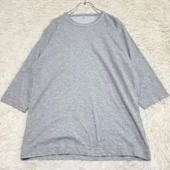 m1001 美品✨UNIQLO メンズ七分袖カットソー シンプル ゆるだぼ ラフ