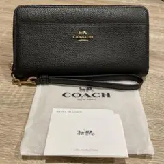COACH レザー ラウンドジップウォレット 長財布
