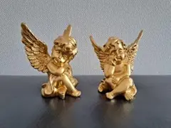 天使置物 エンジェル オブジェ ガーデニング ゴールド 金