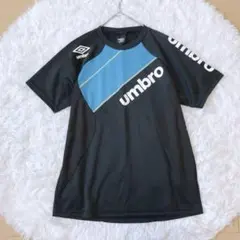 umbro⭕️美品　半袖シャツ　トレーニング　ジャージ　黒×水色　希少　M 古着