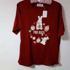 PINK HOUSE 赤 Tシャツ♡ ウサギとスイーツ柄♡新品