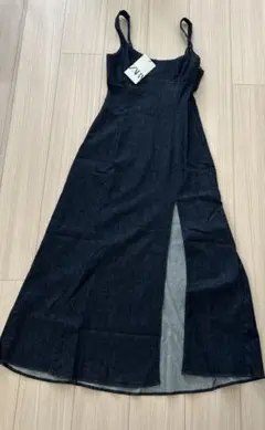 ZARA デニム ミディワンピース S 新品