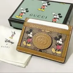 【新品未使用】 グッチ × ディズニー コラボ ミッキー GG カードケース