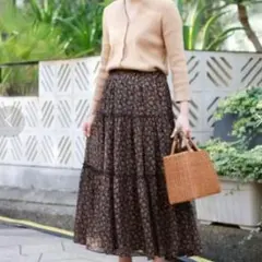 ジャーナルスタンダード ティアード リバティー フリル ロングスカート 花柄