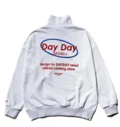 『DAY DAY seoul』オーバーフィット ハーフジップ スウェットシャツ