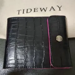 新品未使用 TIDEWAY 二つ折り財布 黒