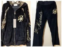 ●24karats セットアップ ジャージ レオパード ブラック ヒョウ柄 XL