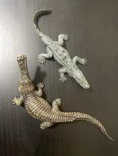 リアルワニフィギュア　2体セット　約12cm&15cm