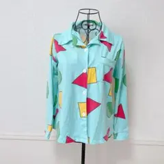 ♡ヴィンテージ♡ 長袖シャツ　パジャマ　ルームウェア　マルチカラー　キャラクター