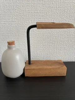【未使用】木製と陶器の一輪挿し2個セット