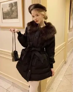★お値下中【美品】épine ファーカラーキルティングダウンコート