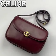 【美品】セリーヌ ショルダーバッグ トリオンフ カーフレザー ゴールド金具