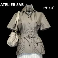 【新品】ATELIER SAB 半袖シャツ　ジャケット　ベルト　くびれウエスト