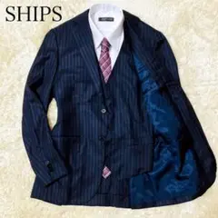 【極上シルク】SHIPS ✖️ ロロピアーナ ツーピース S〜M相当 ネイビー